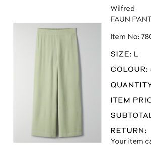 Aritzia Wilfred Faun Pant